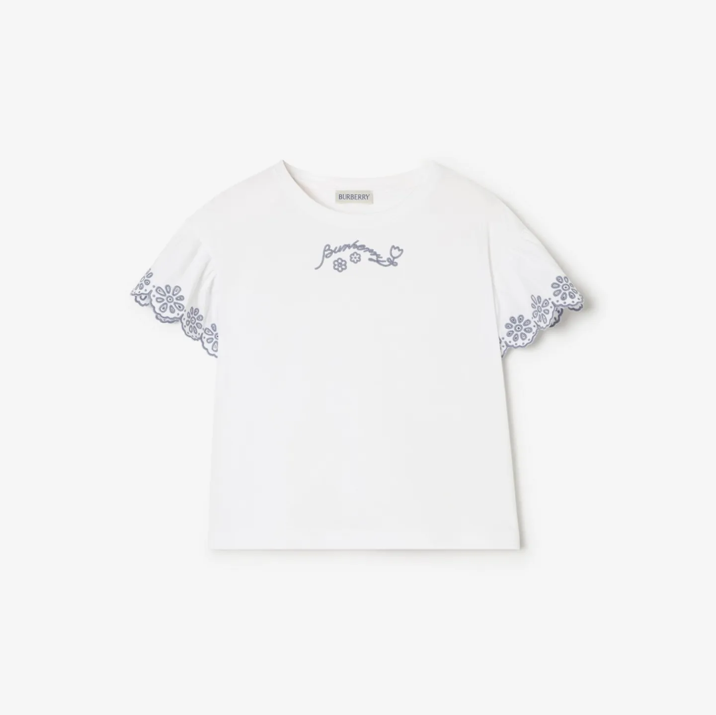 Broderie Anglaise Cotton T-shirt
