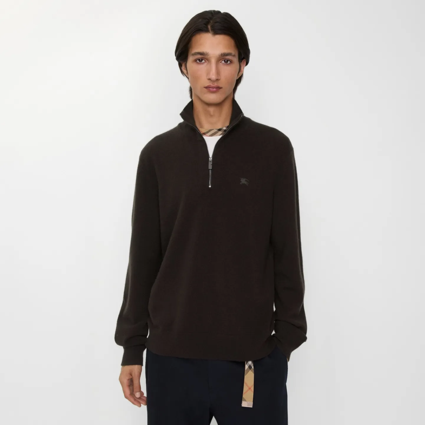 Cashmere Blend Half-zip Sweater