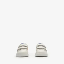 Check and Leather Sneakers