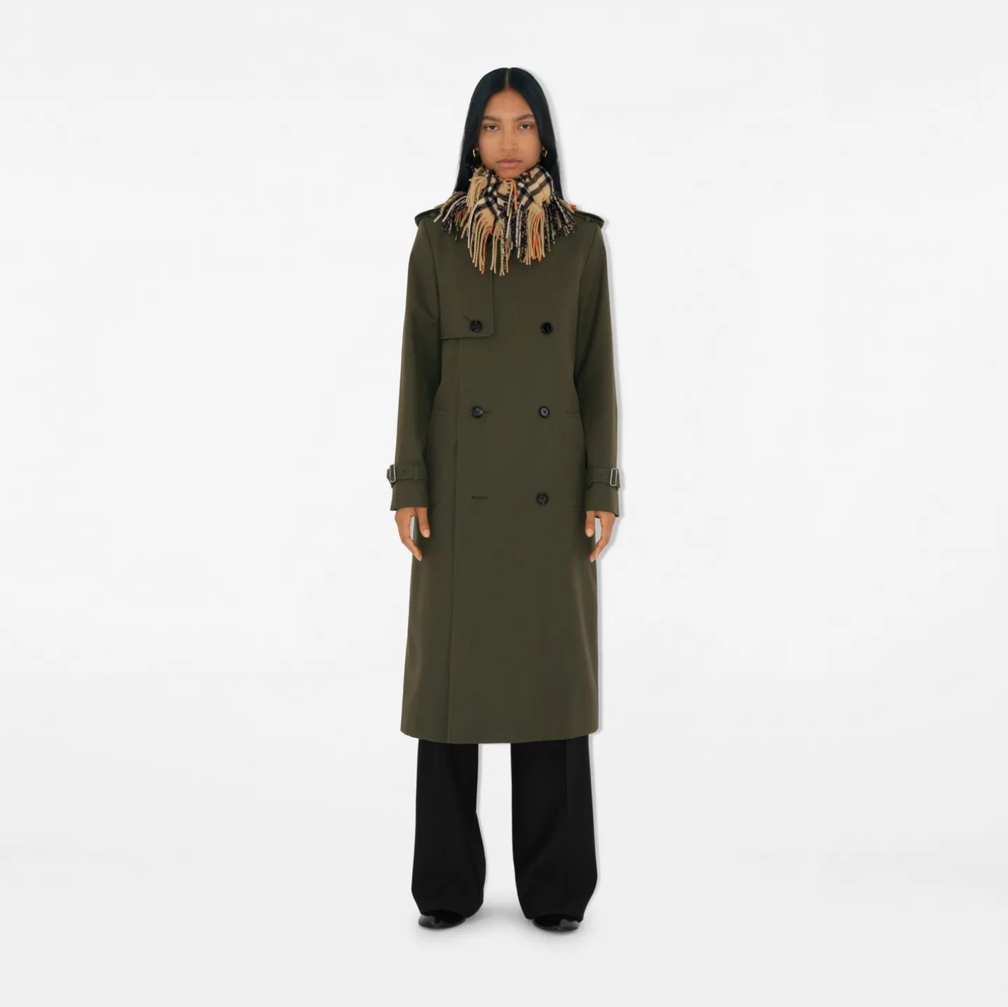 Check Cashmere Happy Scarf