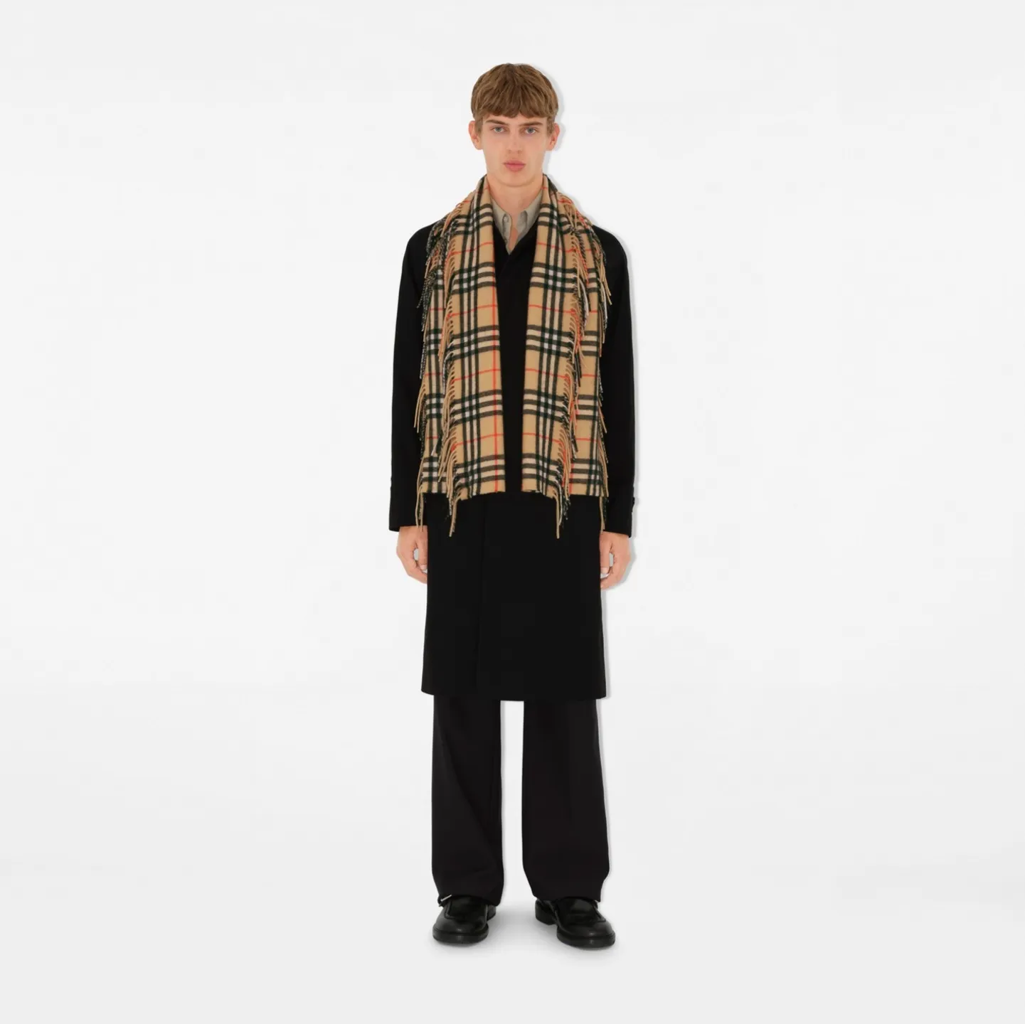 Check Cashmere Happy Scarf