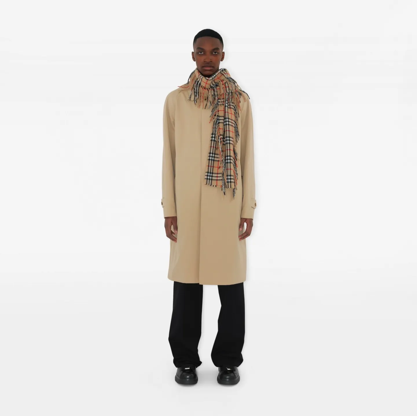 Check Cashmere Happy Scarf