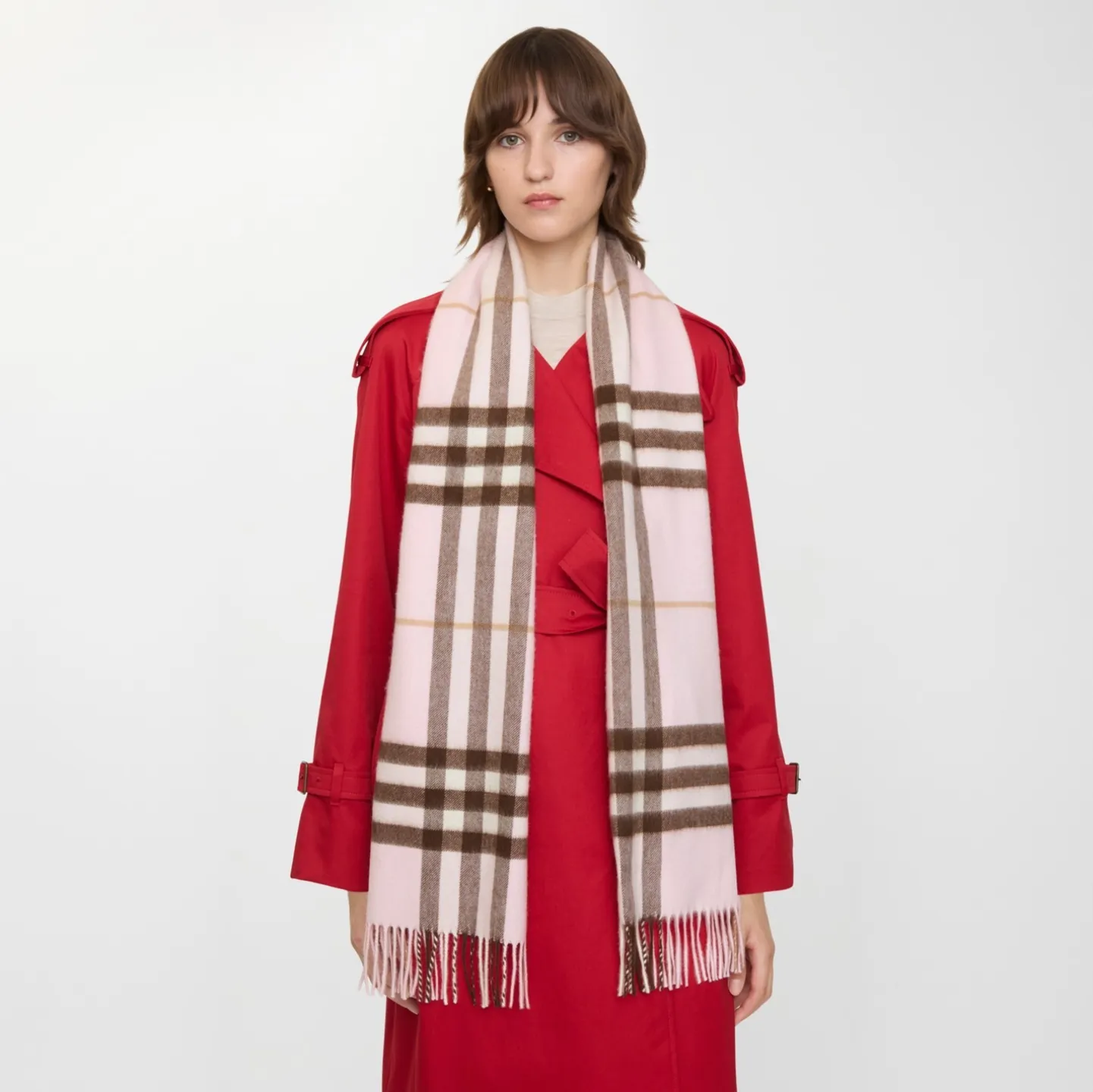 Check Cashmere Scarf
