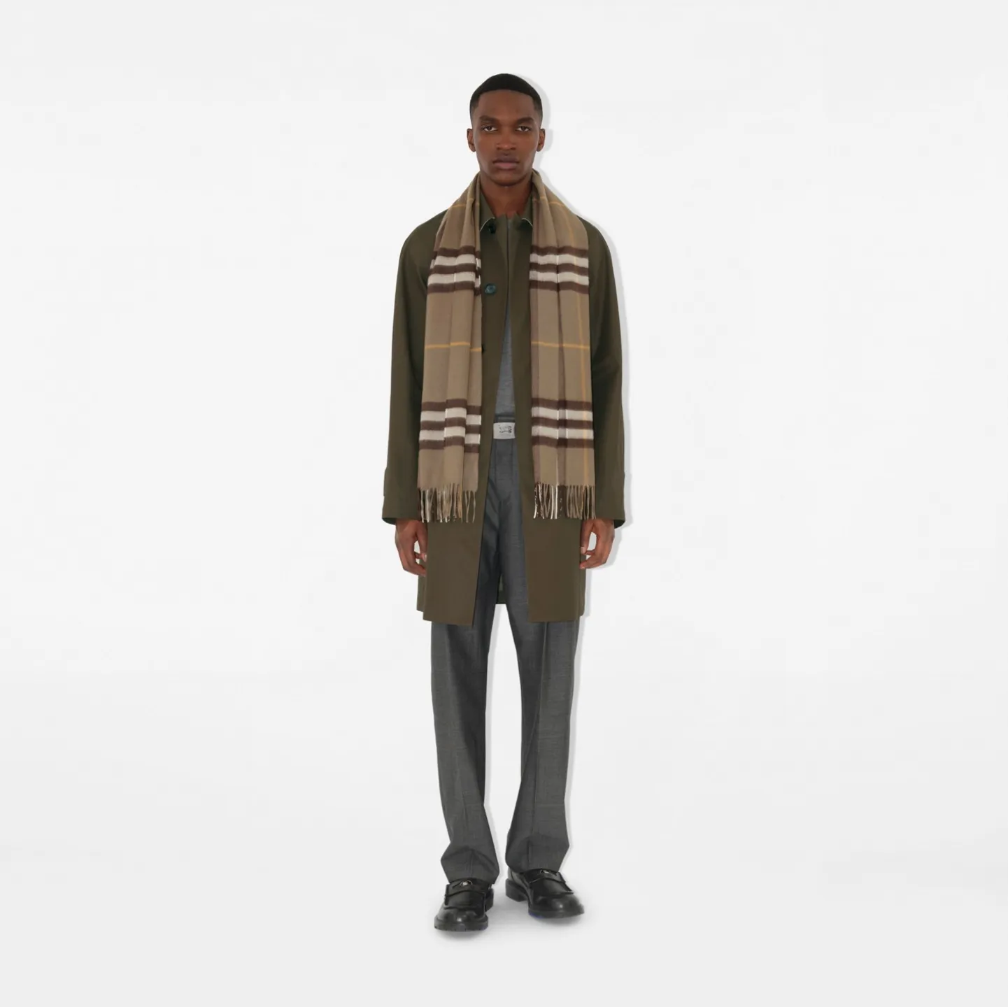 Check Cashmere Scarf