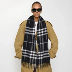 Check Cashmere Scarf