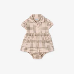 Check Cotton Dress with Bloomers