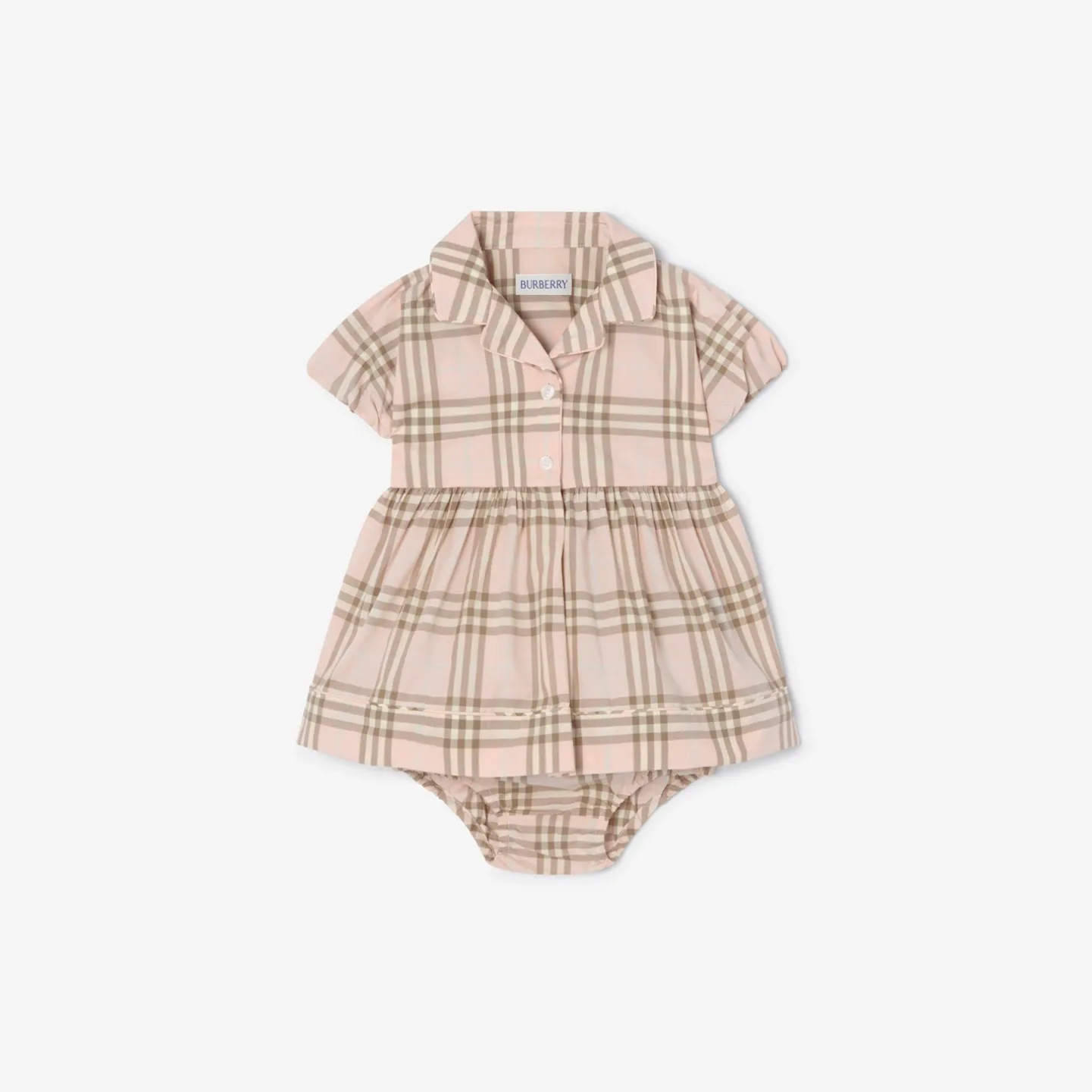 Check Cotton Dress with Bloomers