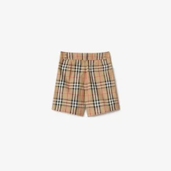 Check Cotton Oxford Shorts