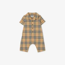 Check Cotton Playsuit