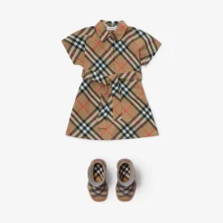 Check Cotton Shirt Dress