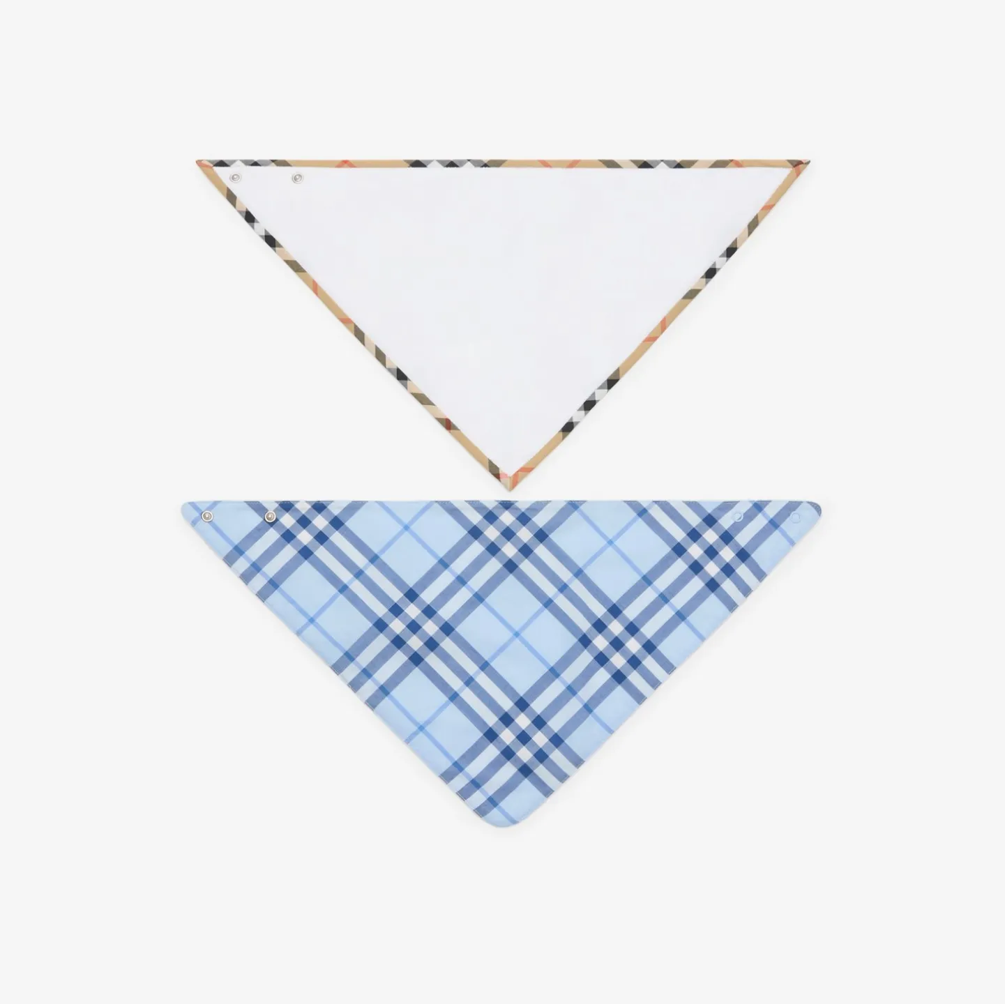 Check Cotton Two-piece Bib Set