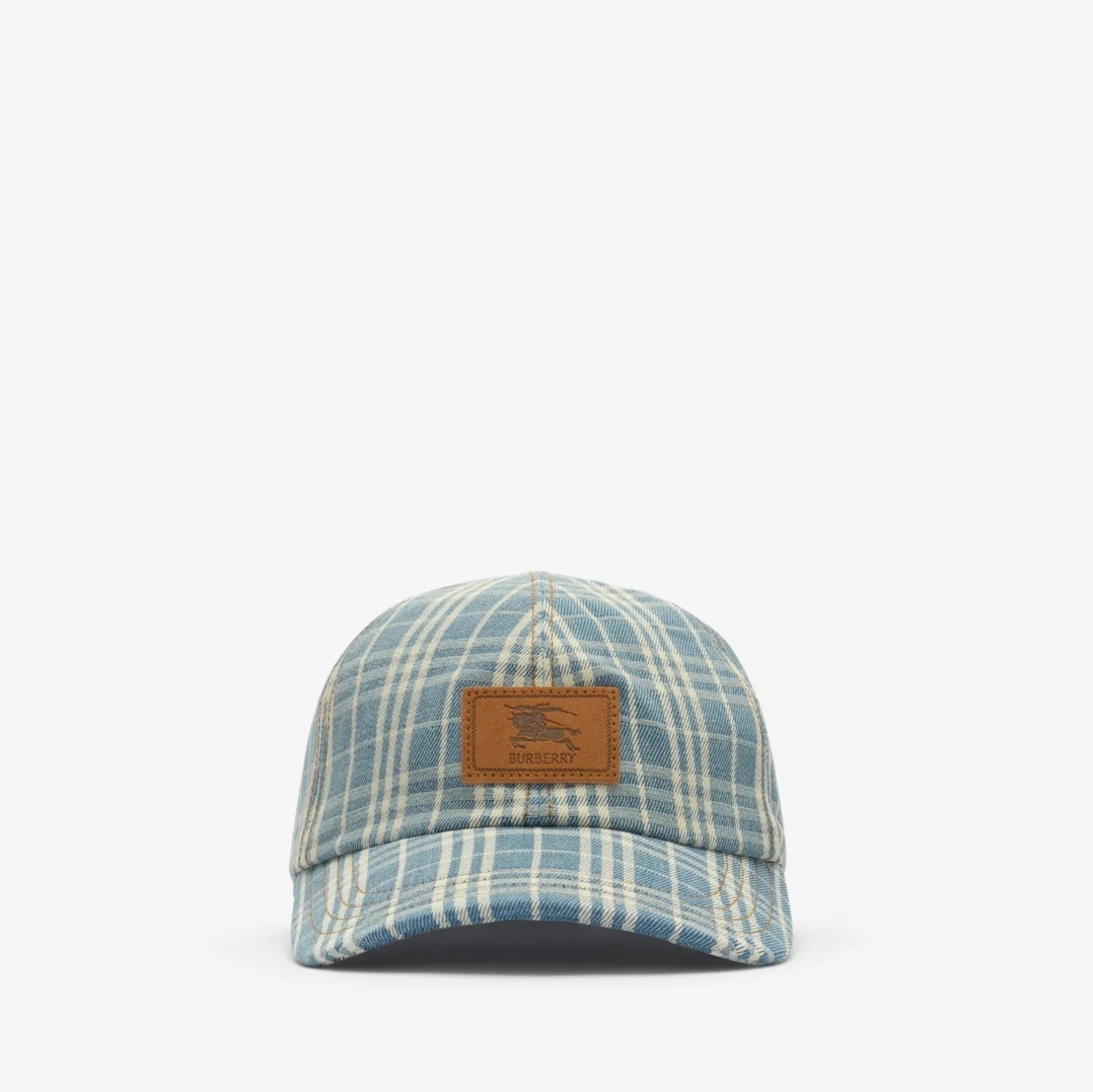 Check Denim Baseball Cap