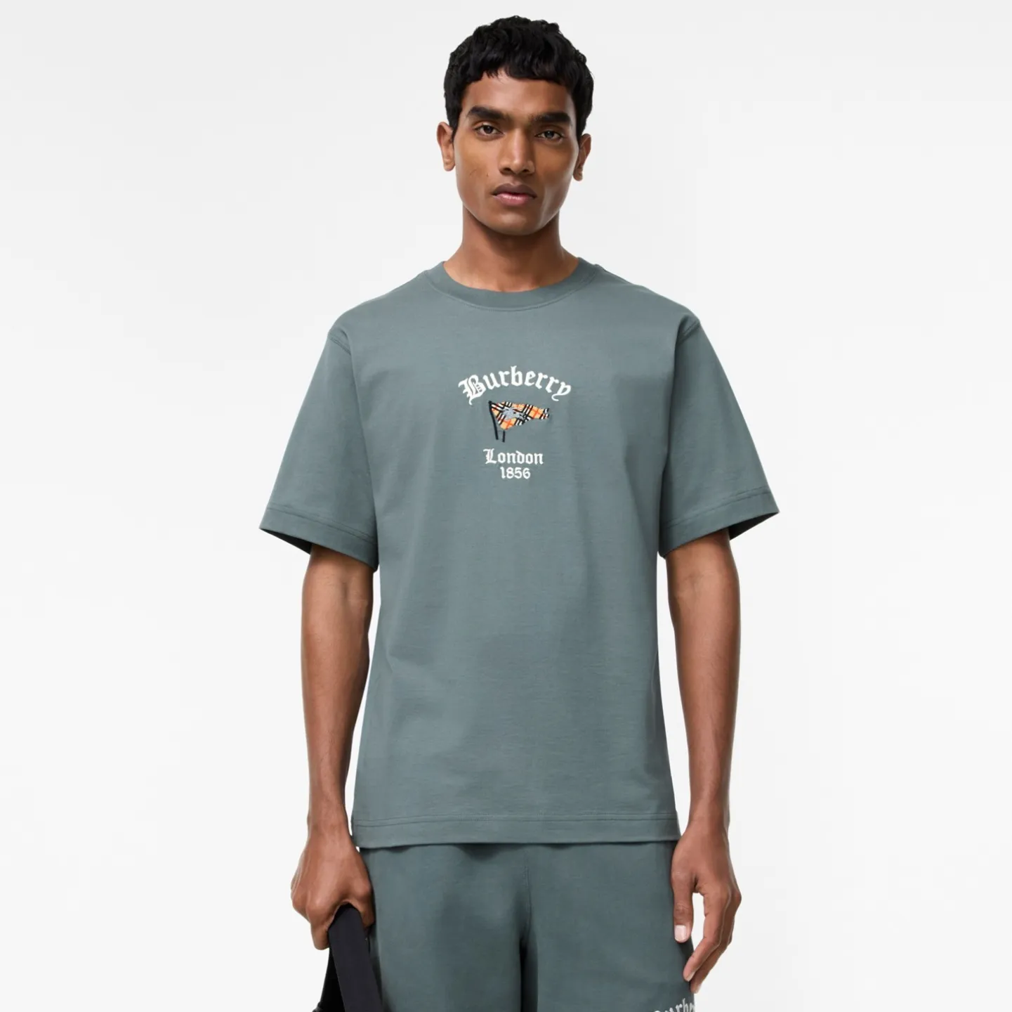 Check Flag Cotton T-shirt