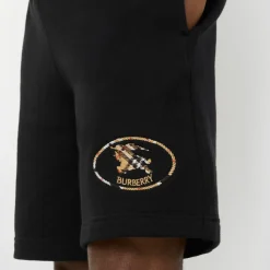 Check Knight Stamp Cotton Shorts