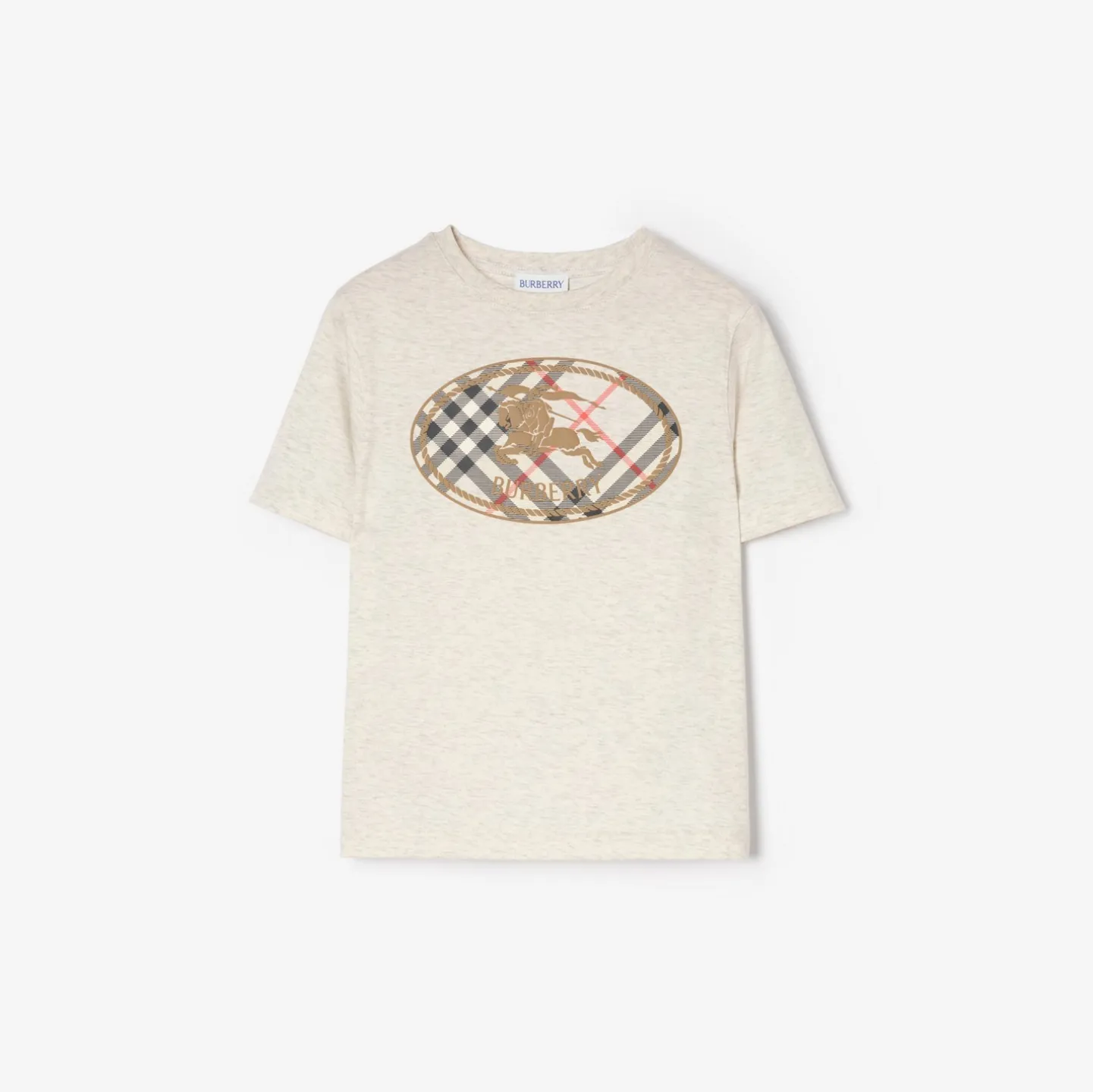 Check Knight Stamp Cotton T-shirt