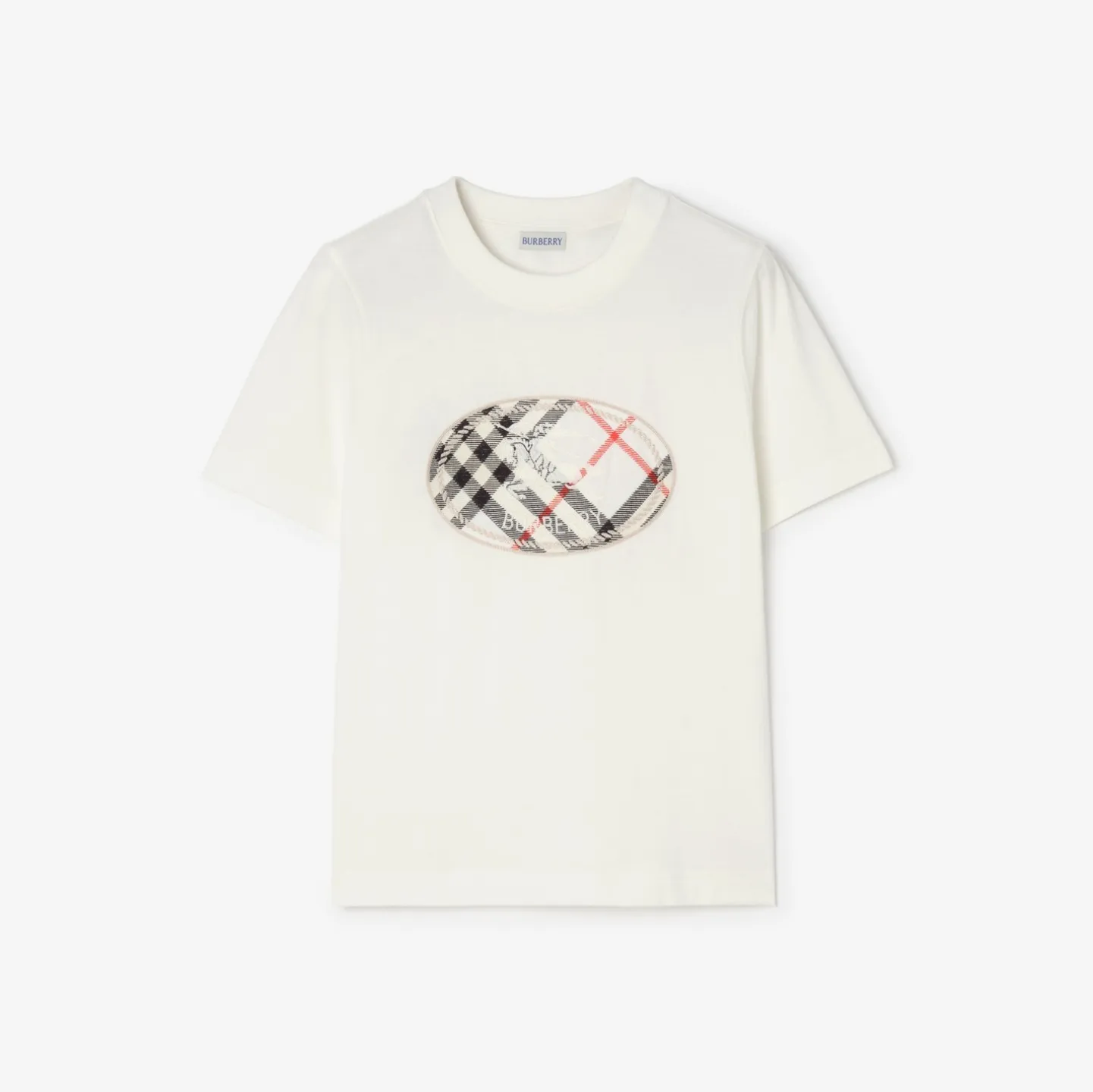 Check Knight Stamp Cotton T-shirt
