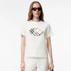 Check Knight Stamp Cotton T-shirt
