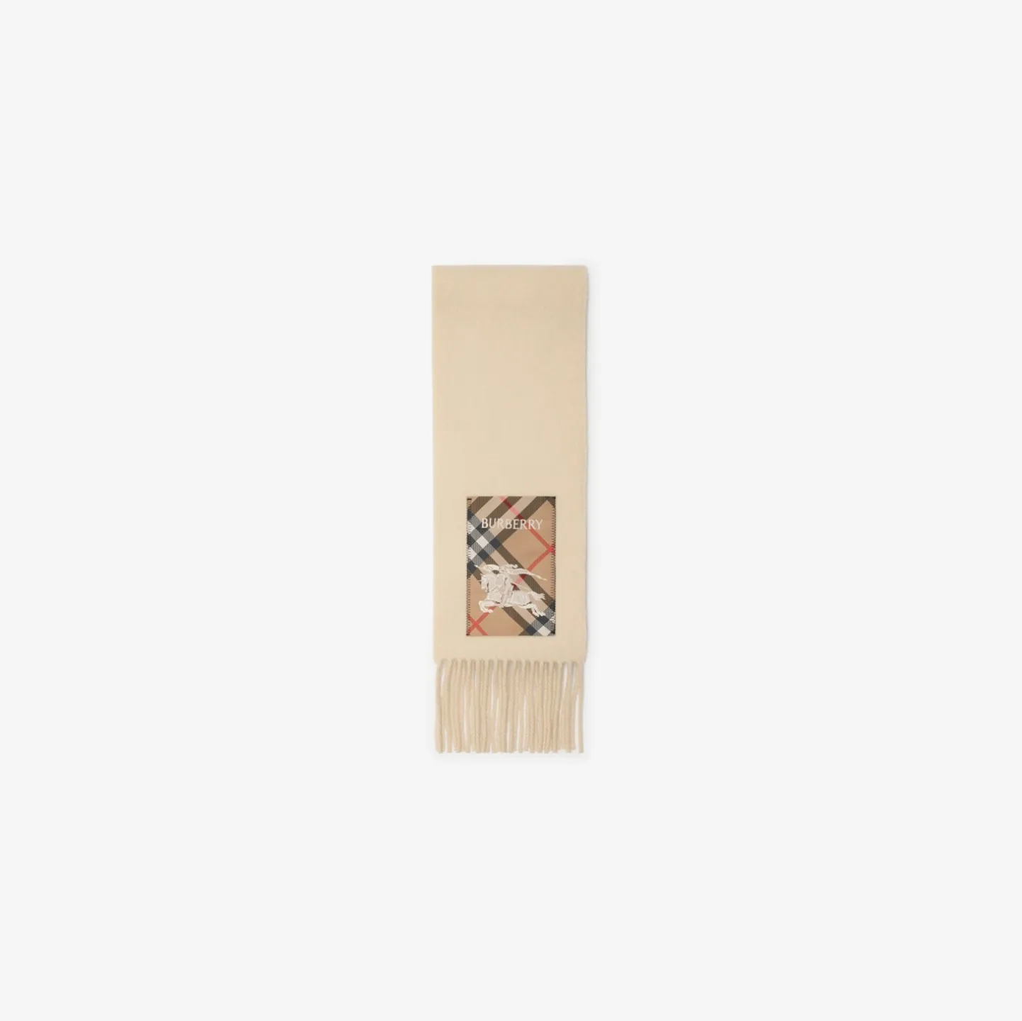 Check Label Cashmere Scarf