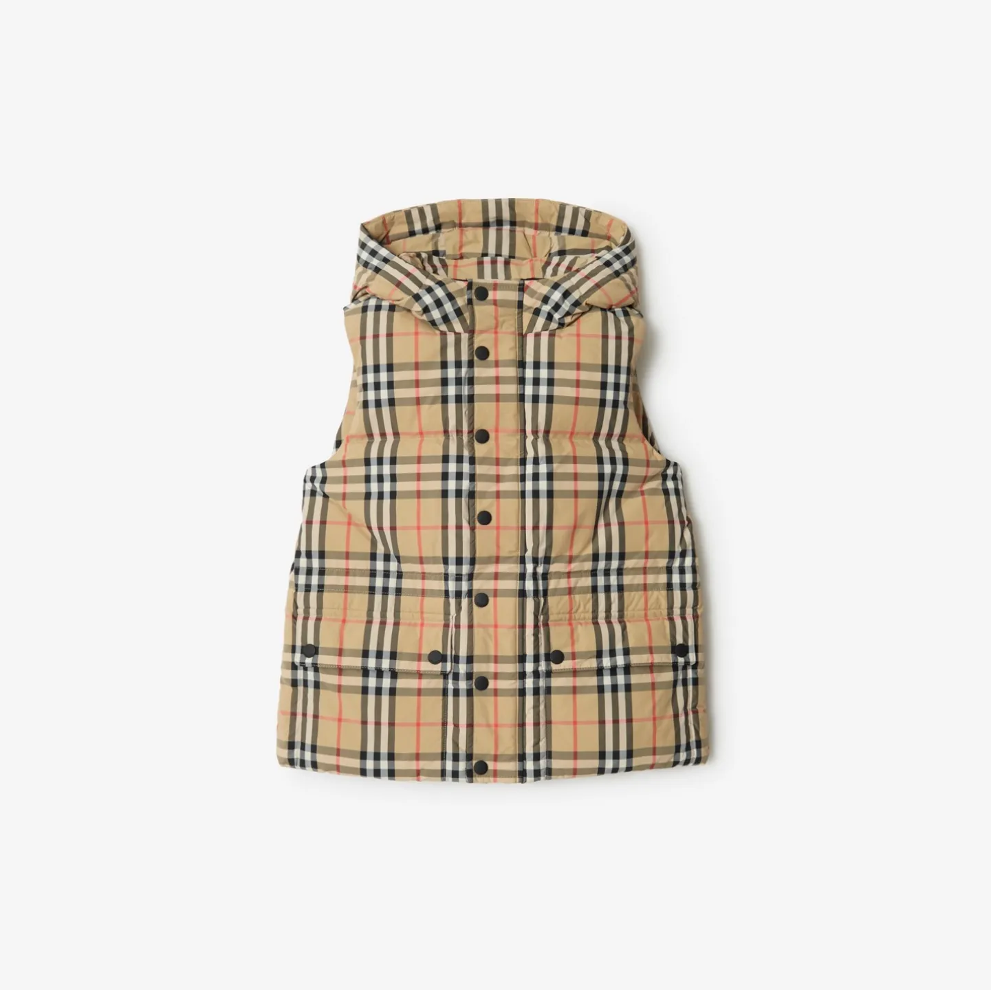 Check Nylon Puffer Gilet