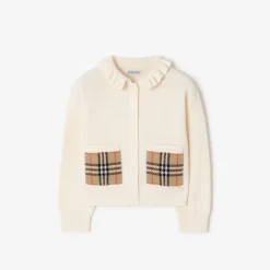 Check Pocket Cotton Wool Cardigan