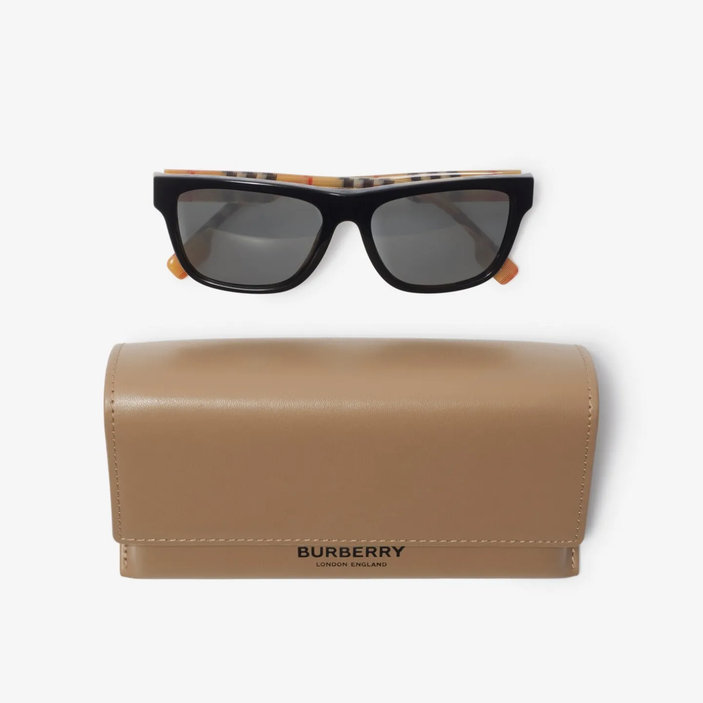 Check Rectangular Sunglasses
