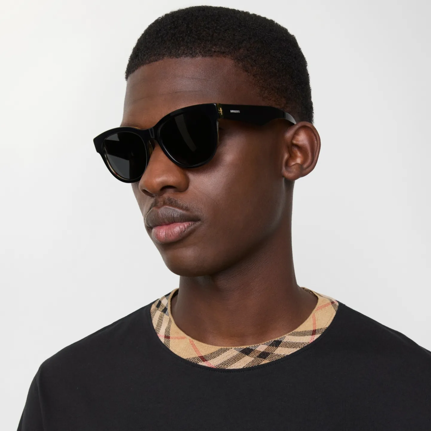 Check Round Sunglasses