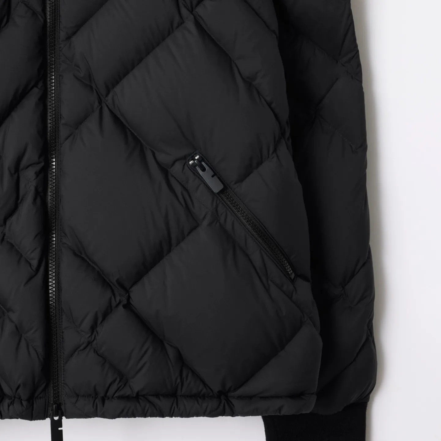 Check-stitch Nylon Doversgreen Puffer Jacket