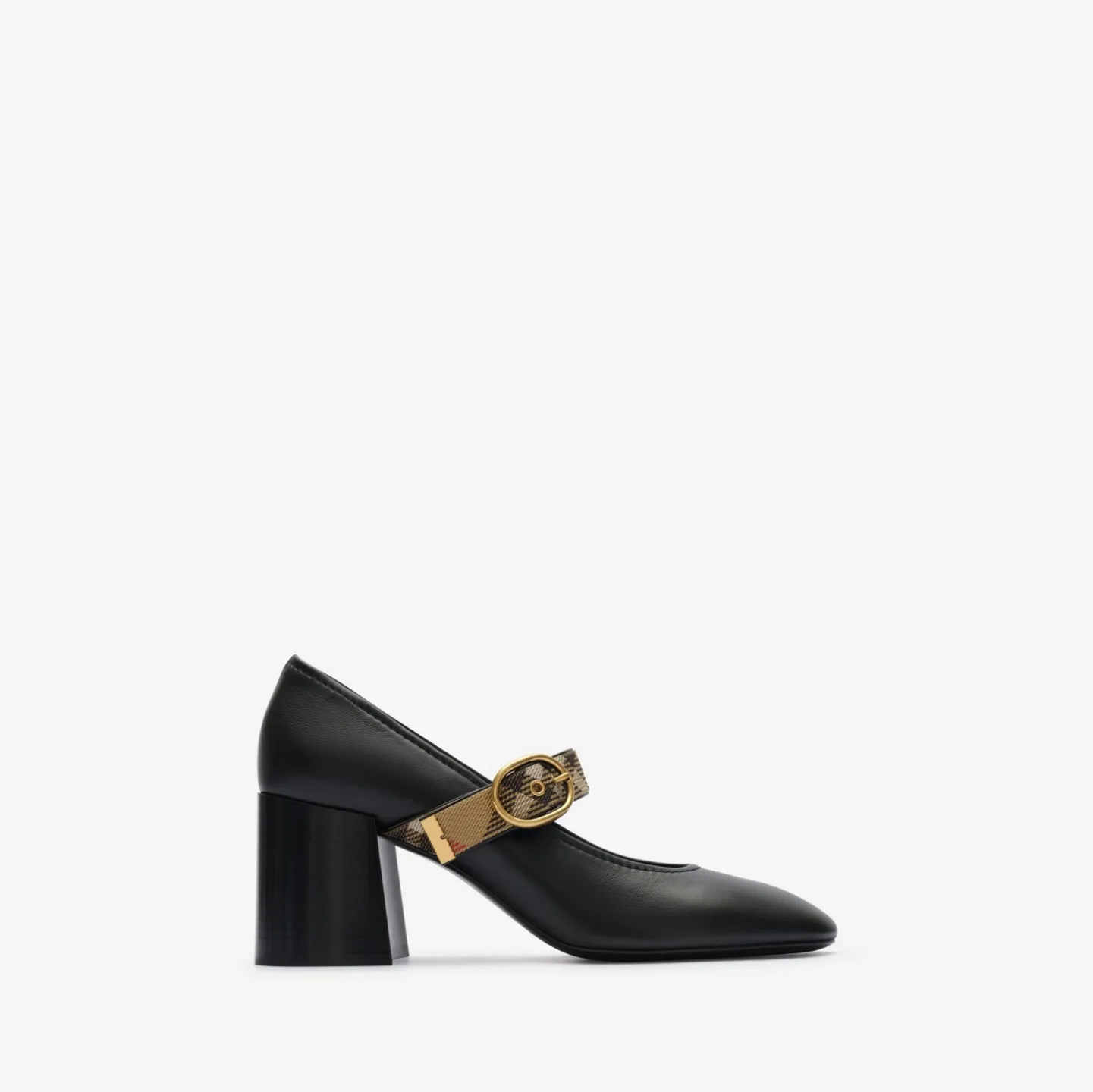 Check Strap Leather Robin Shoes