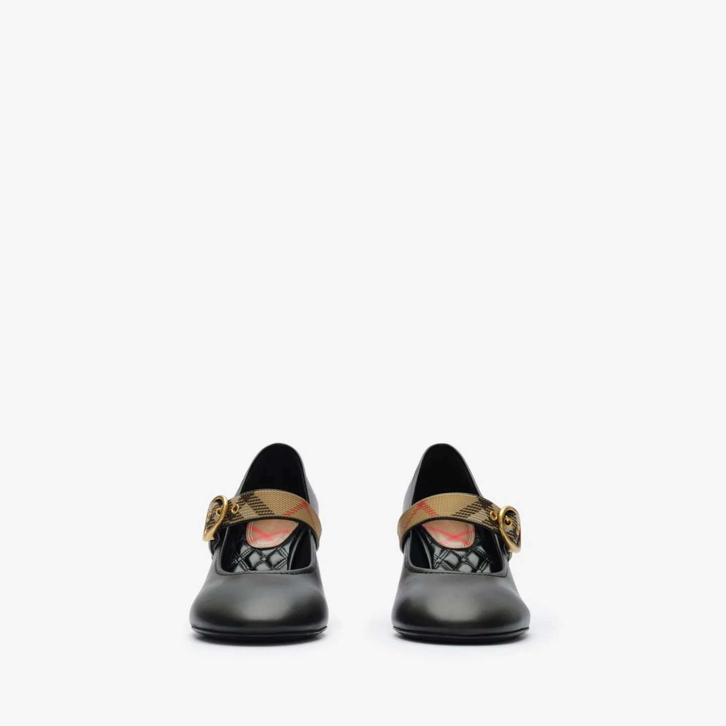 Check Strap Leather Robin Shoes