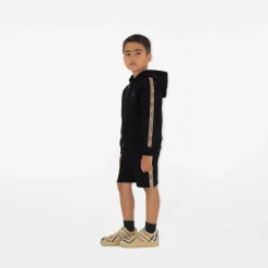 Check Trim Cotton Shorts