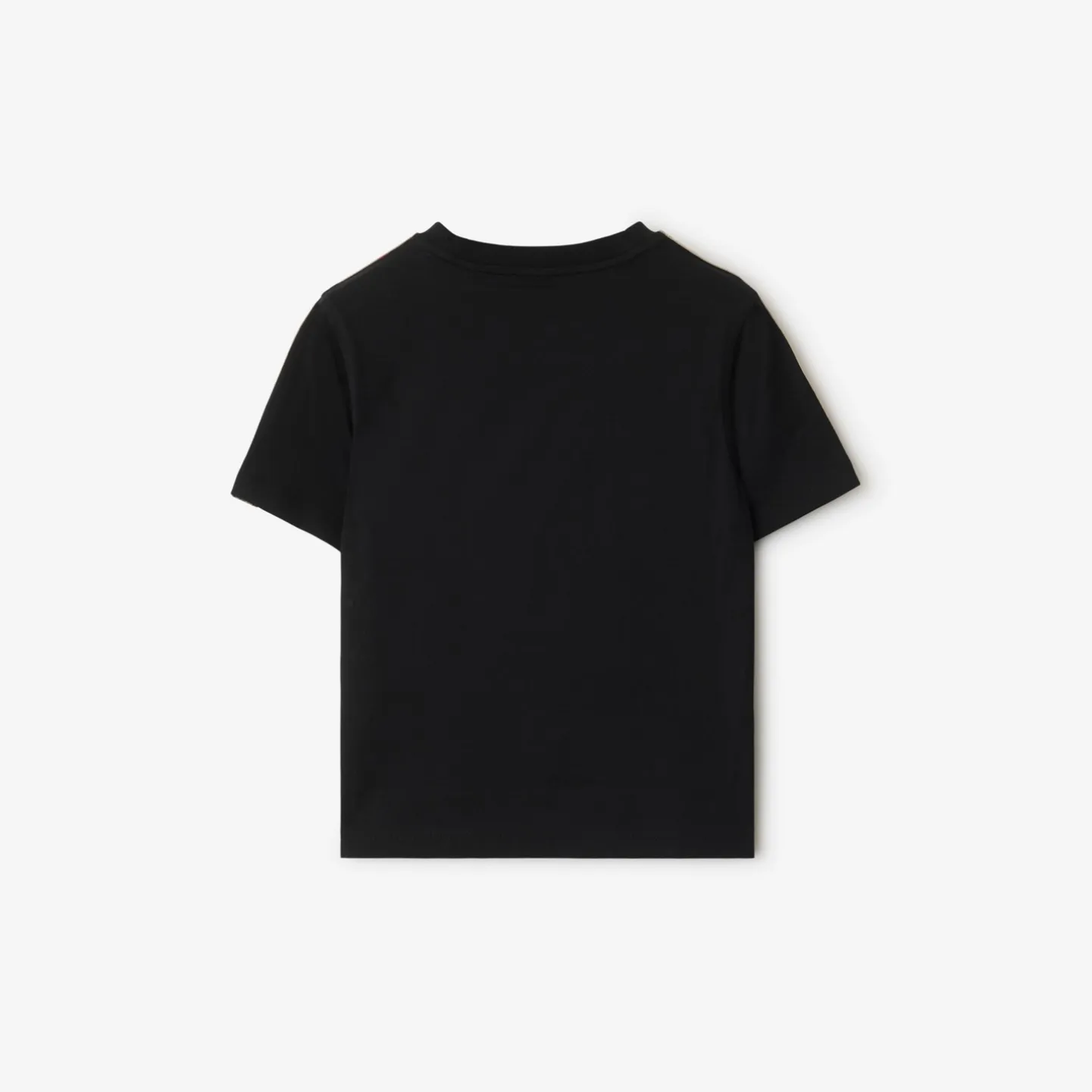 Check Trim Cotton T-shirt