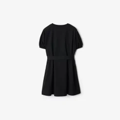 Check Trim Cotton T-shirt Dress
