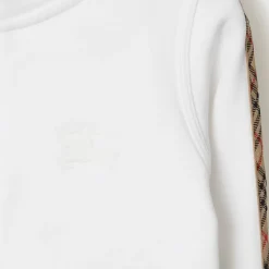 Check Trim Cotton Zip Hoodie