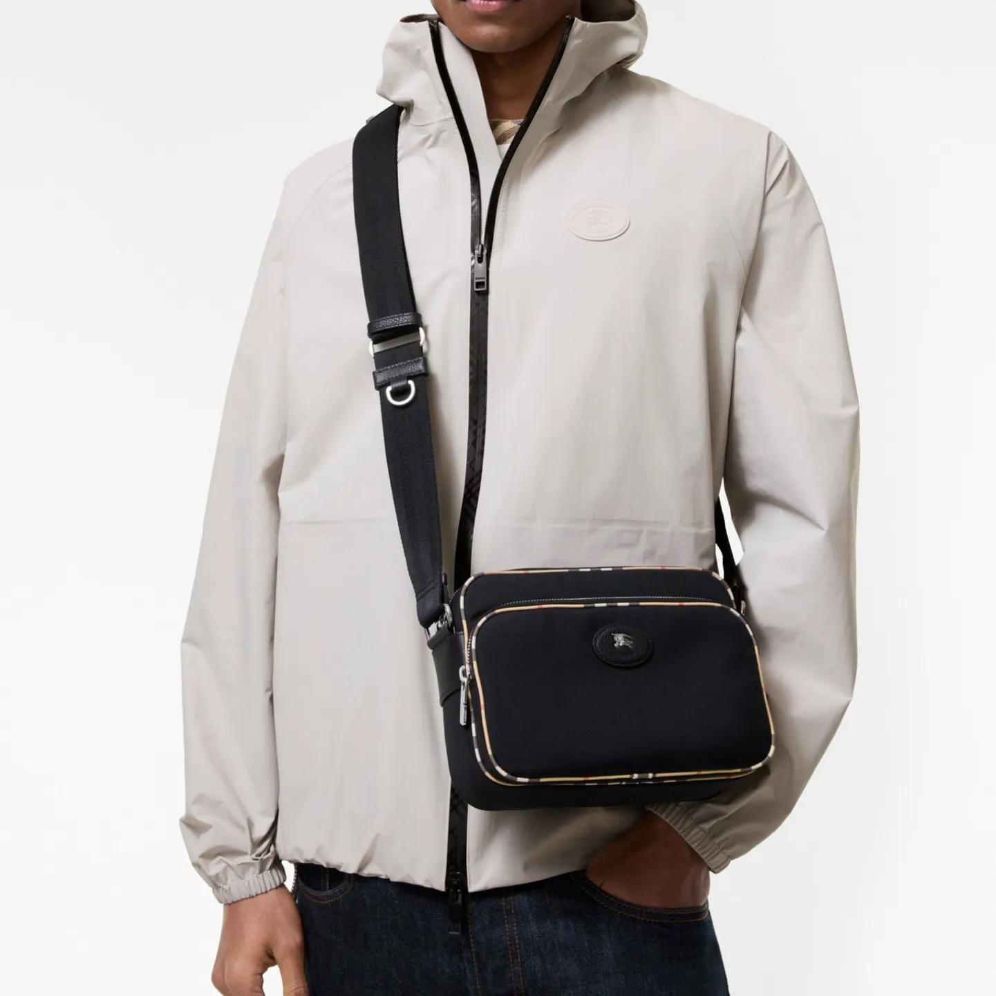 Check Trim Crossbody Bag