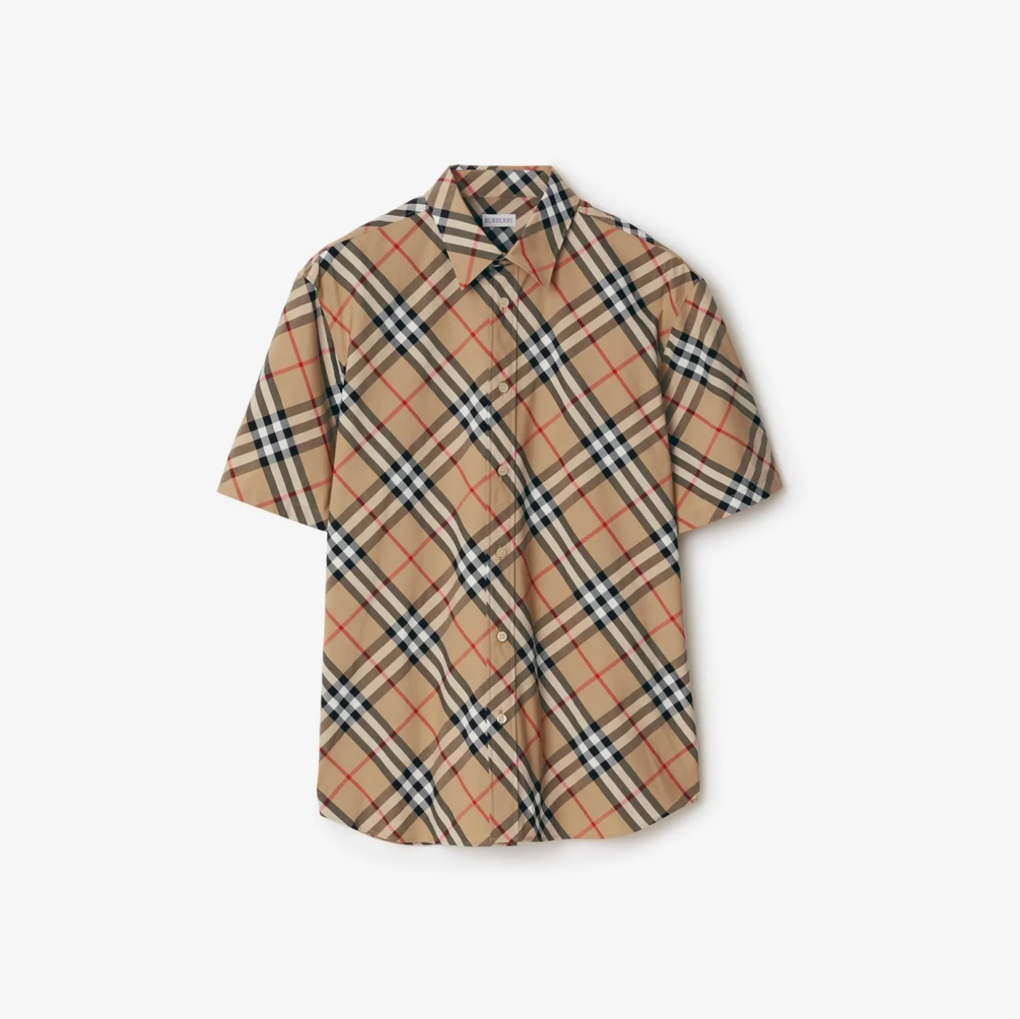 Classic Fit Check Cotton Poplin Shirt