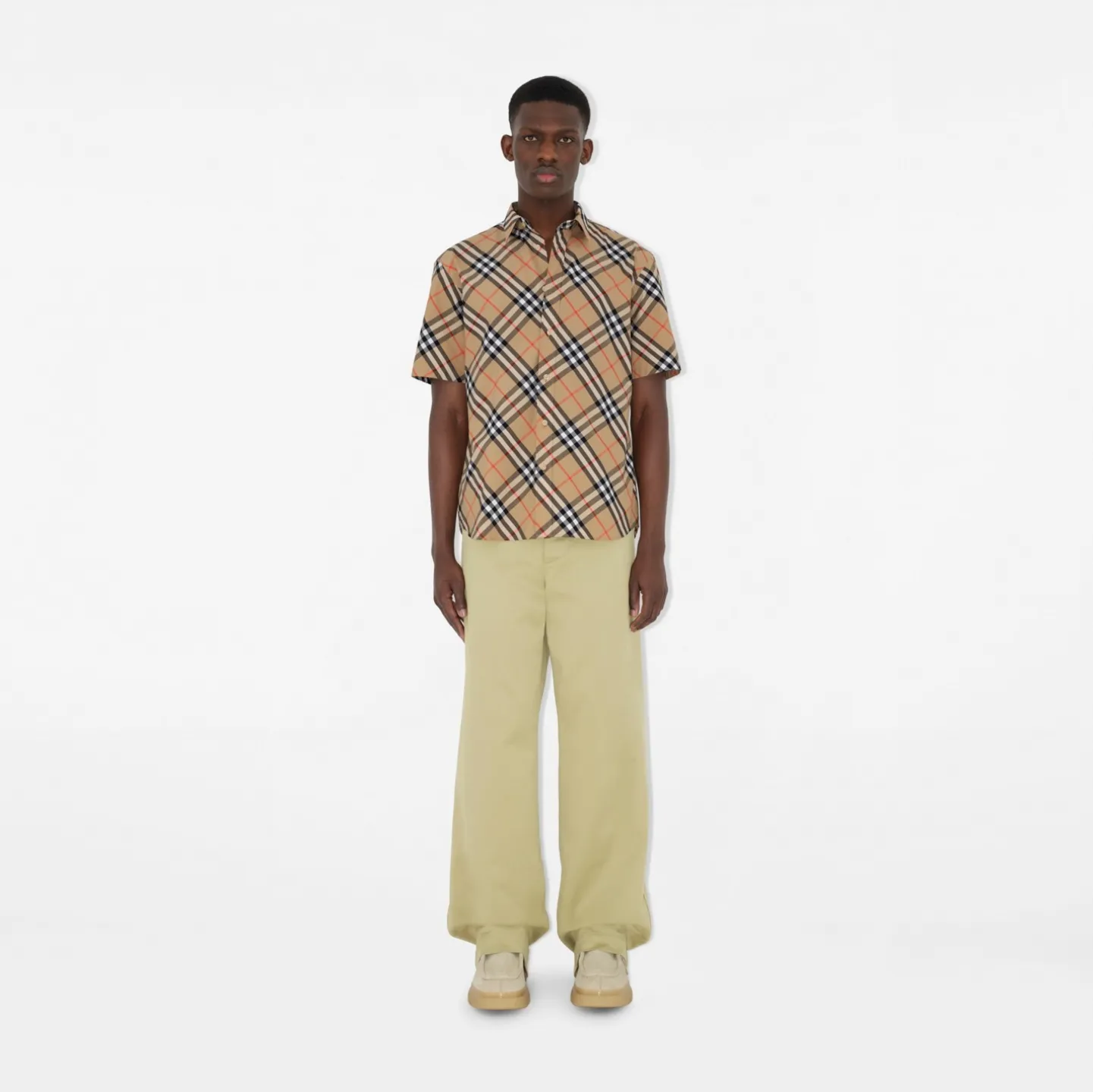 Classic Fit Check Cotton Poplin Shirt