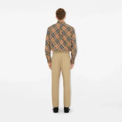 Classic Fit Check Cotton Poplin Shirt
