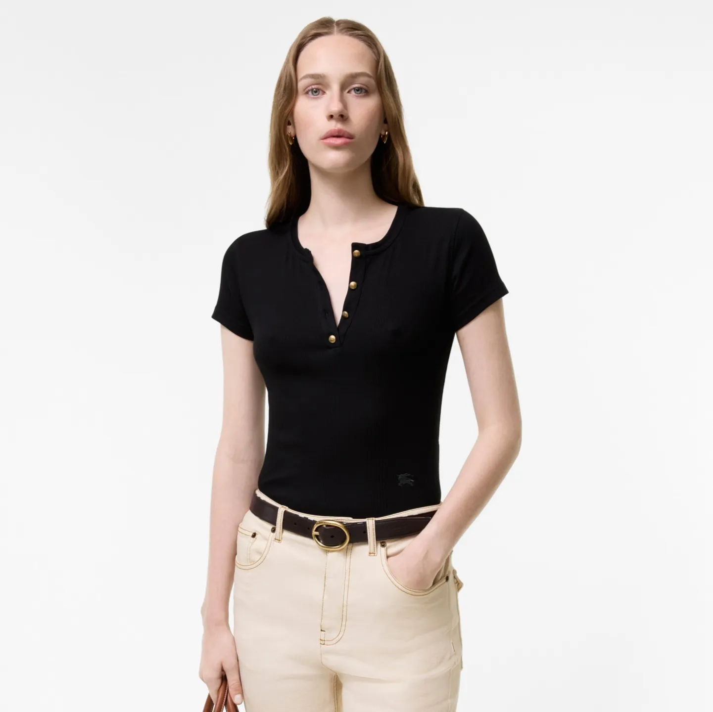 Cropped Cotton T-shirt
