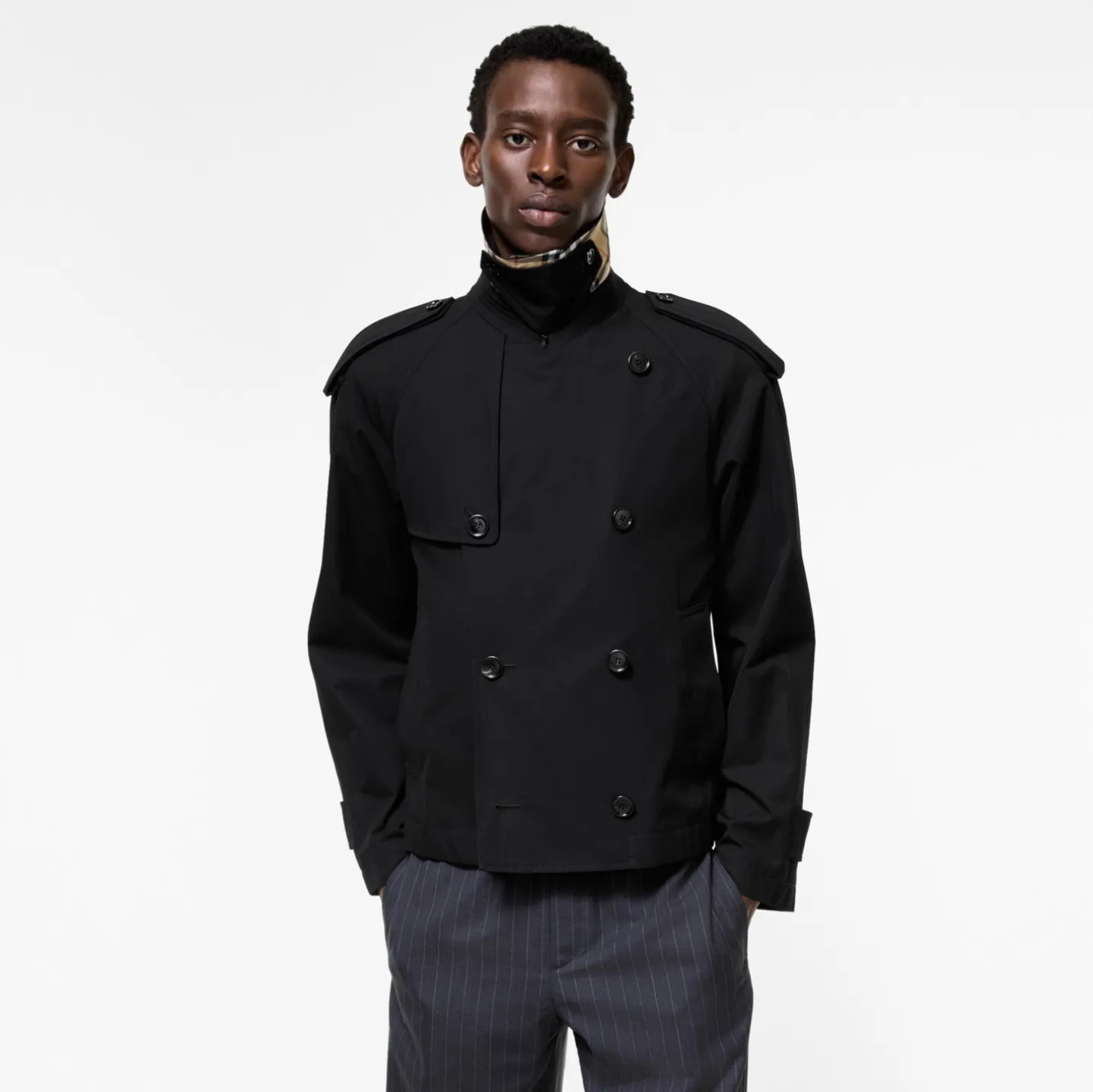 Cropped Tropical Gabardine Leadenham Trench Coat