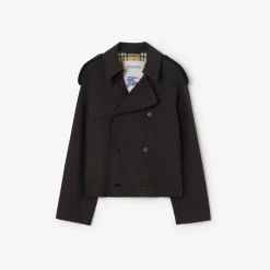Cropped Tropical Gabardine Leadenham Trench Coat