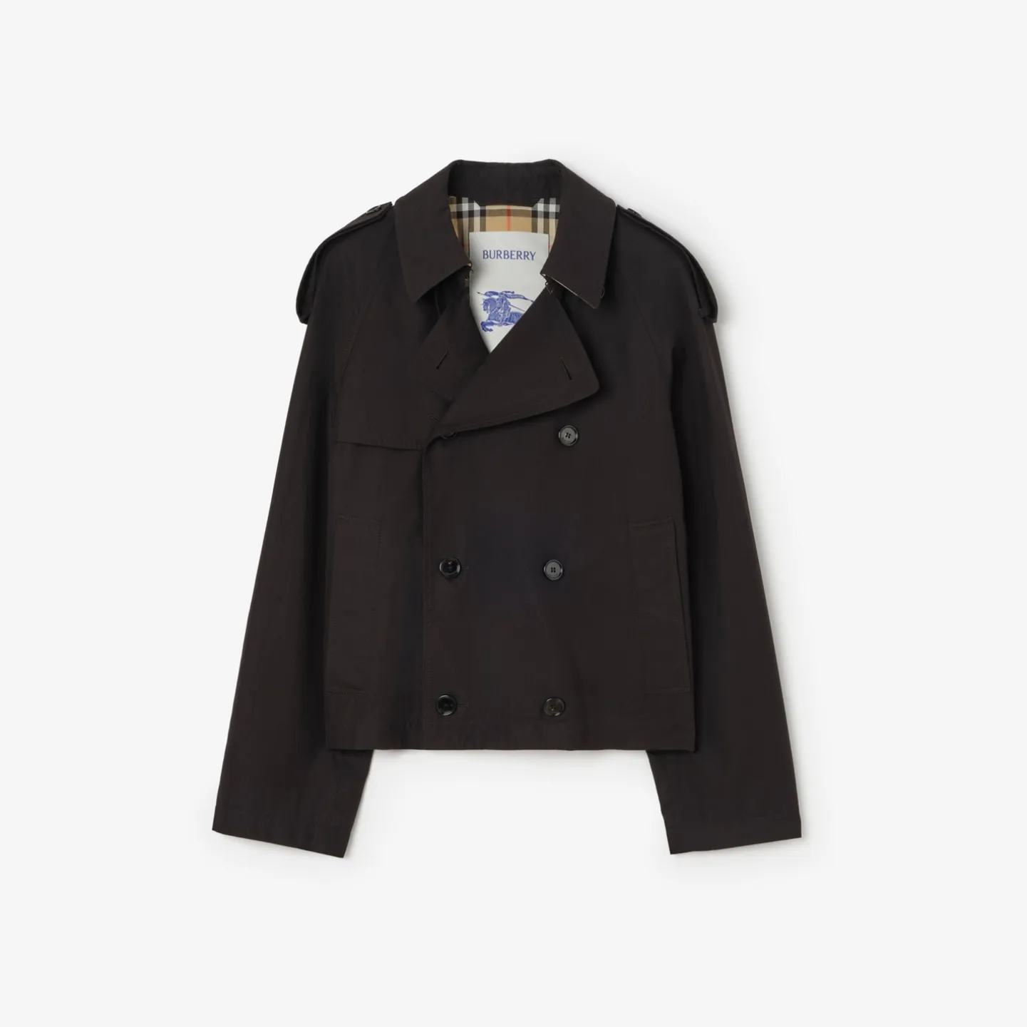 Cropped Tropical Gabardine Leadenham Trench Coat