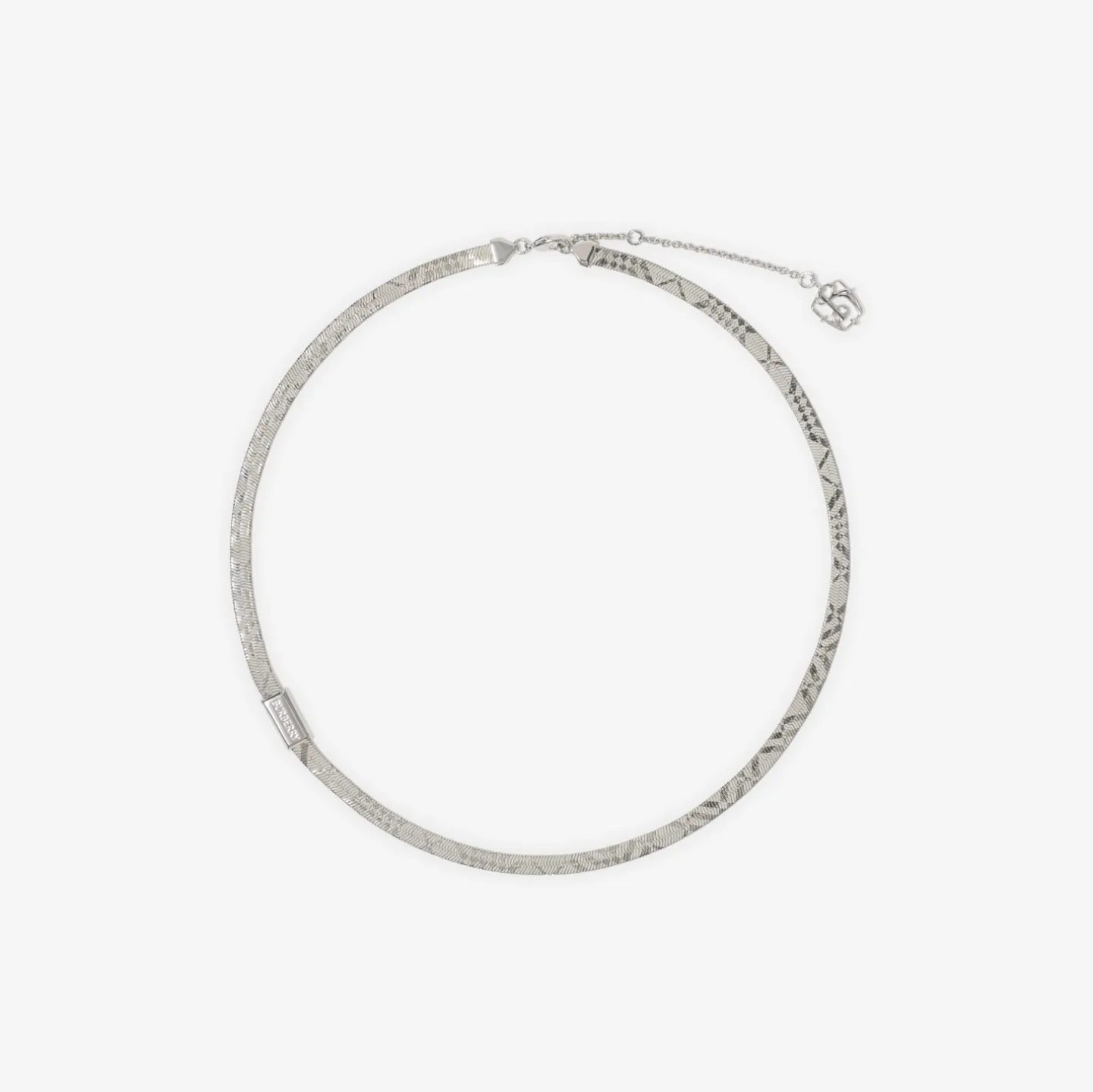 Engraved Check Necklace