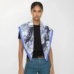 Etched Knight Silk Scarf