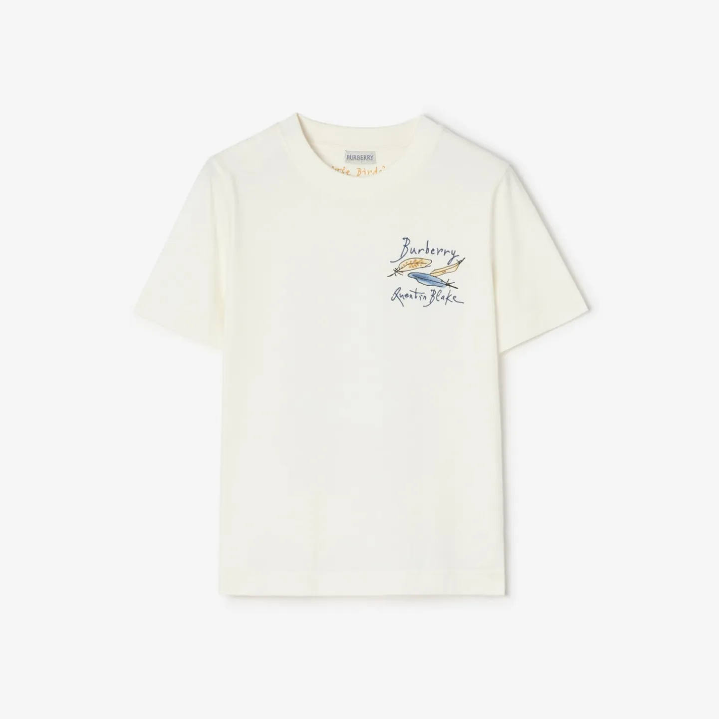 Feather Print Cotton T-shirt