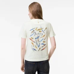 Feather Print Cotton T-shirt