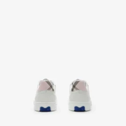 Leather and Check Terrace Sneakers