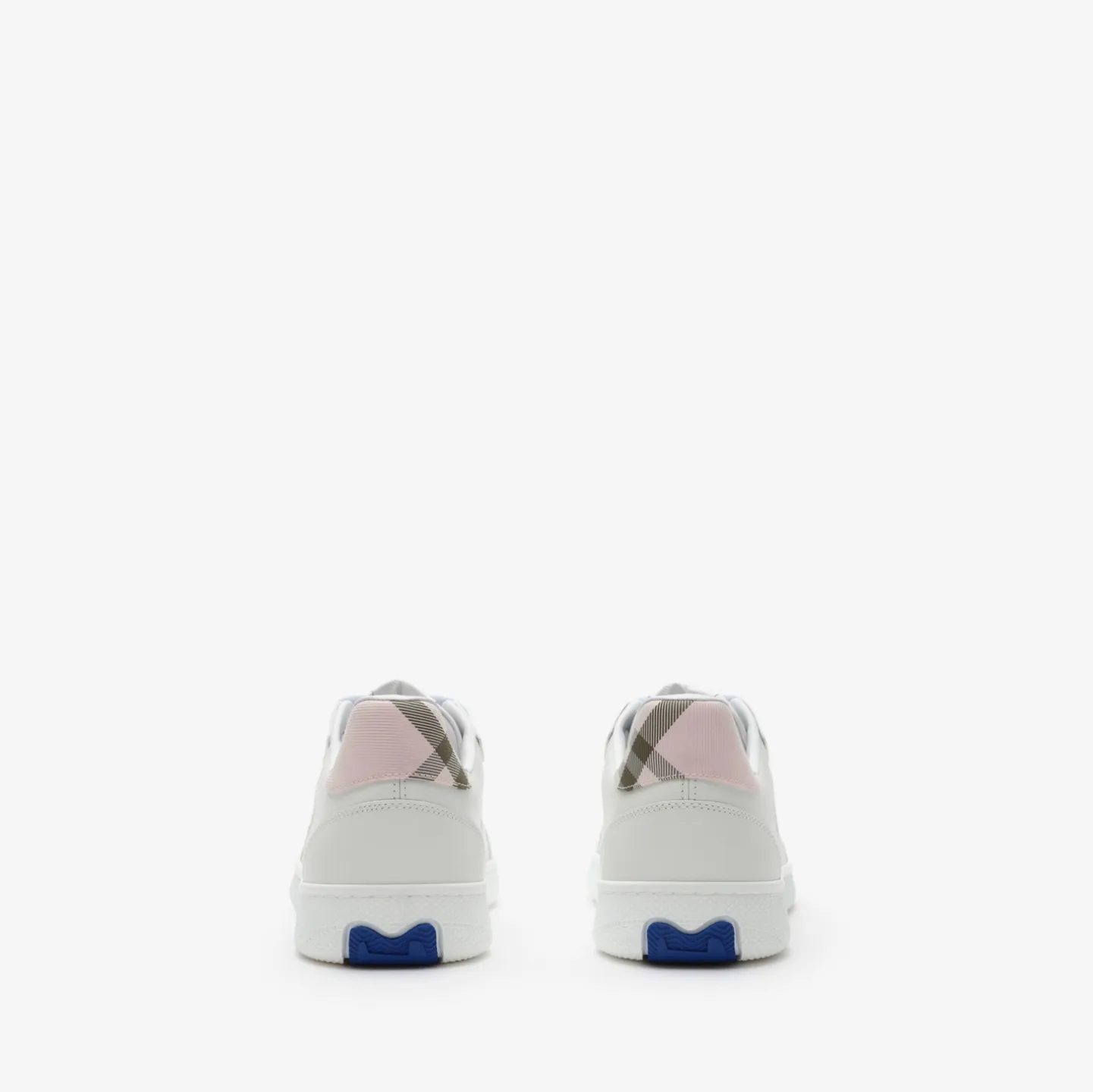 Leather and Check Terrace Sneakers