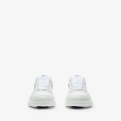 Leather and Check Terrace Sneakers