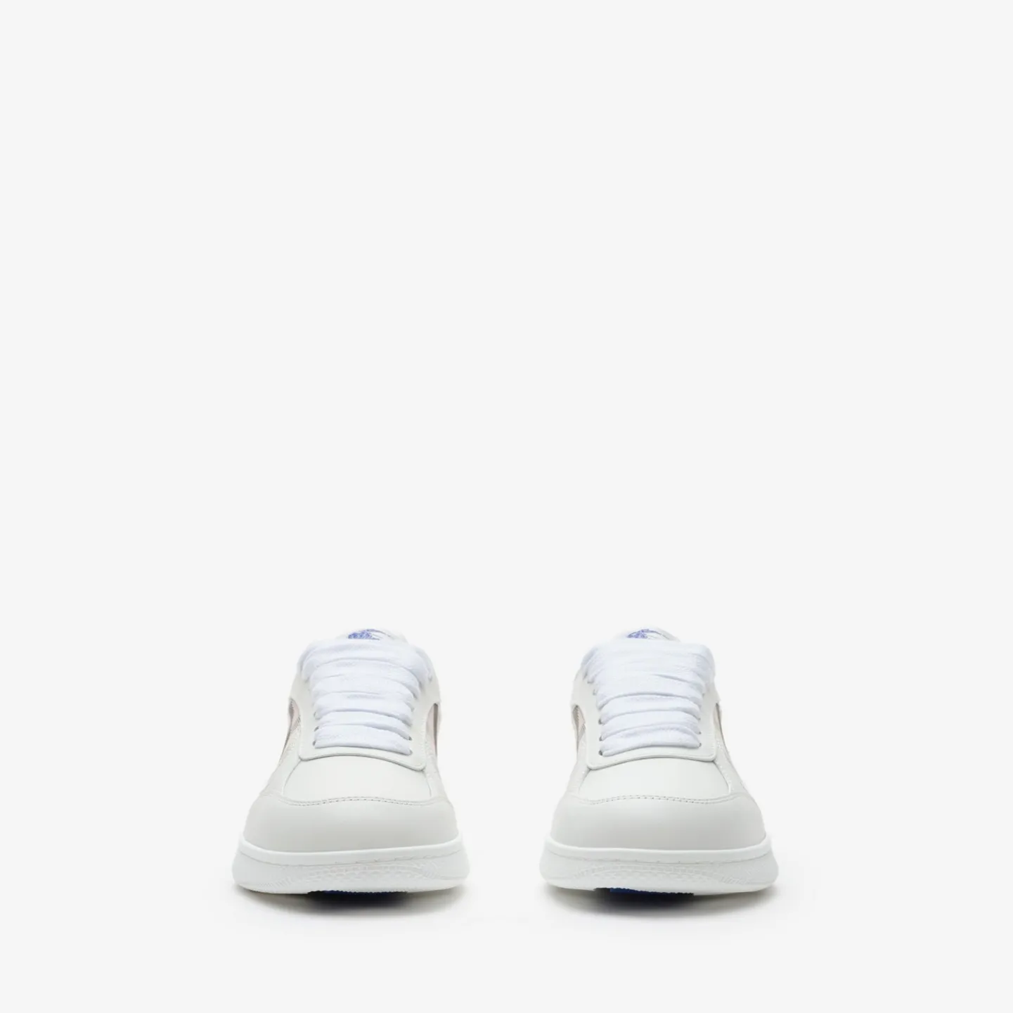 Leather and Check Terrace Sneakers