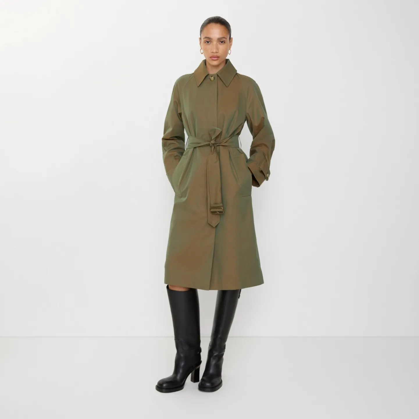 Long Gabardine Car Coat